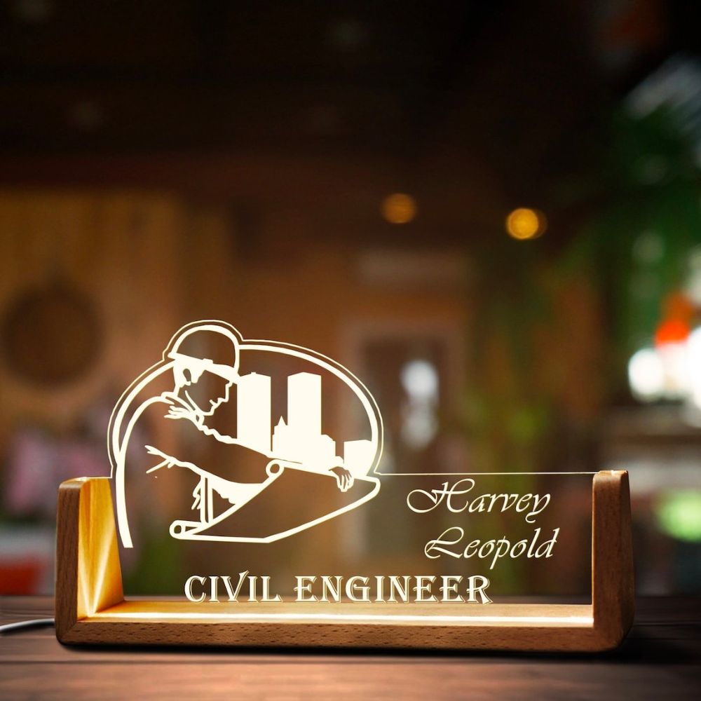 Customized Civil Engineer Desk Name Plate - 2