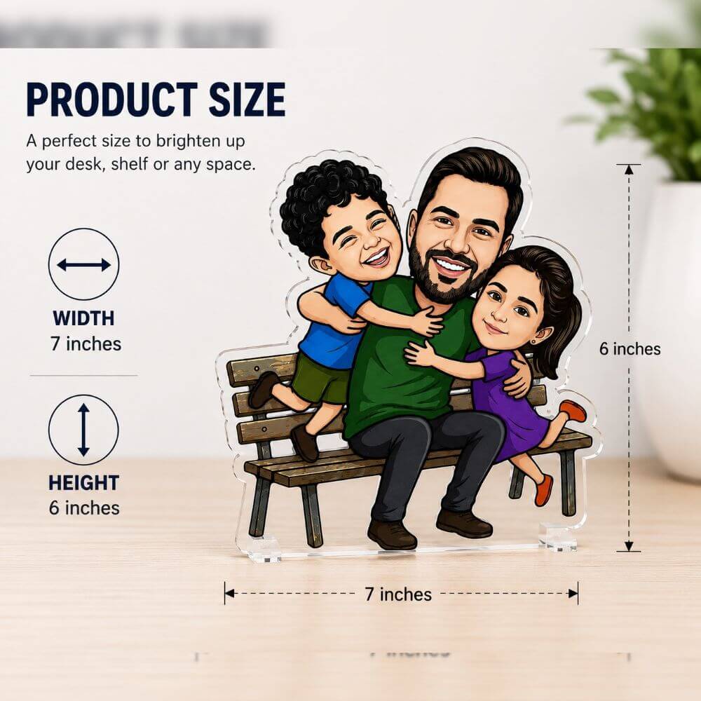 Personalized Father's Day Cartoon Acrylic Standee for Dad - 2