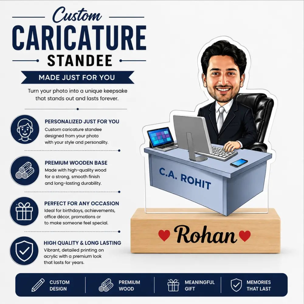 Customized Caricature Gift For CA Chartered Accountant
