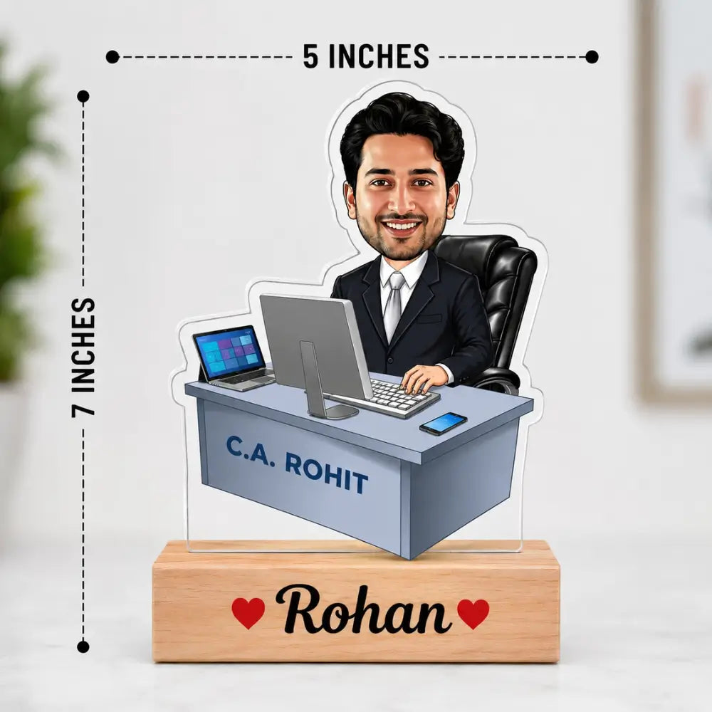 Customized Caricature Gift For CA Chartered Accountant