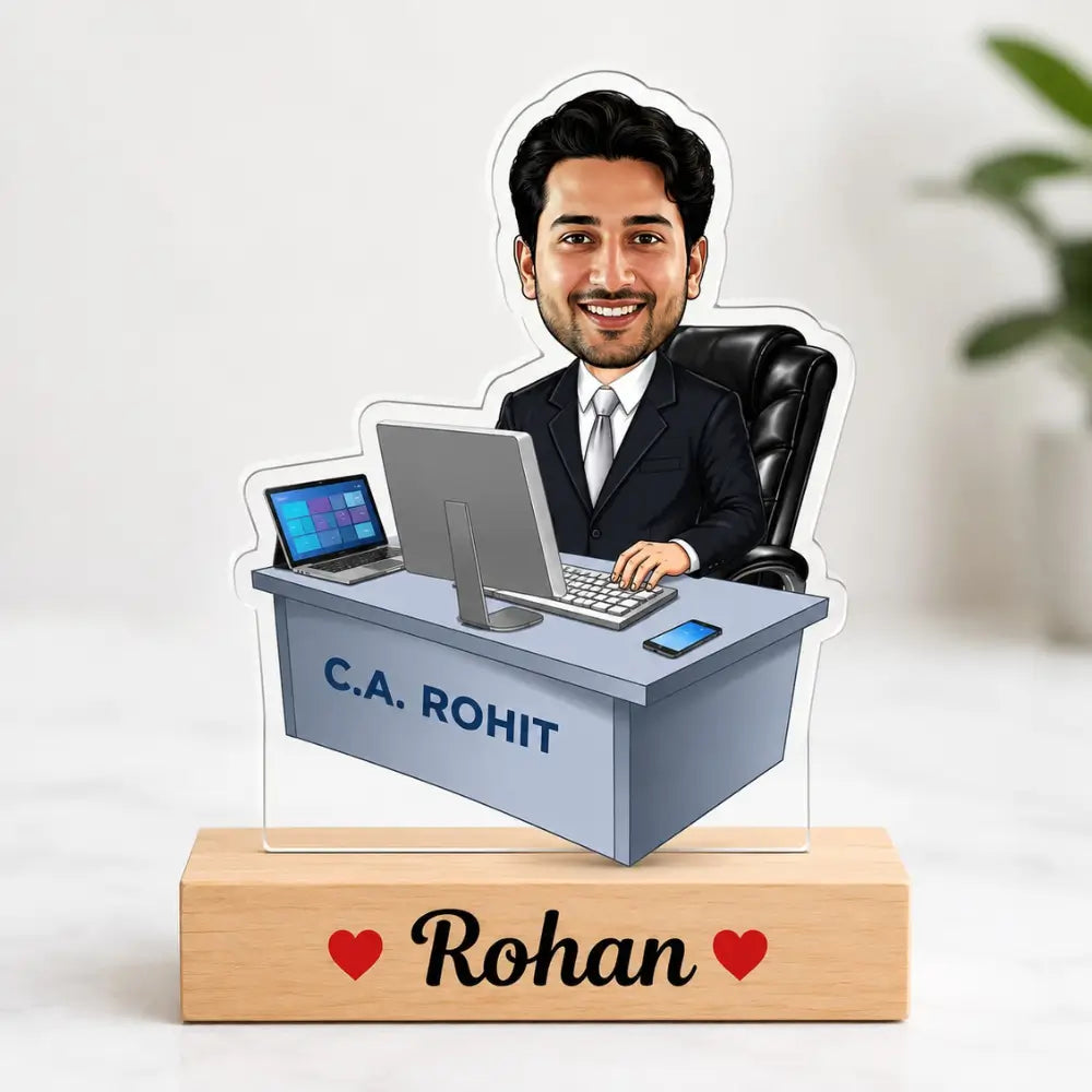 Customized Caricature Gift For CA Chartered Accountant