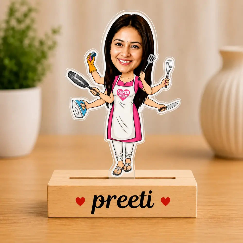 Customized Multi Tasking Super Mom Caricature