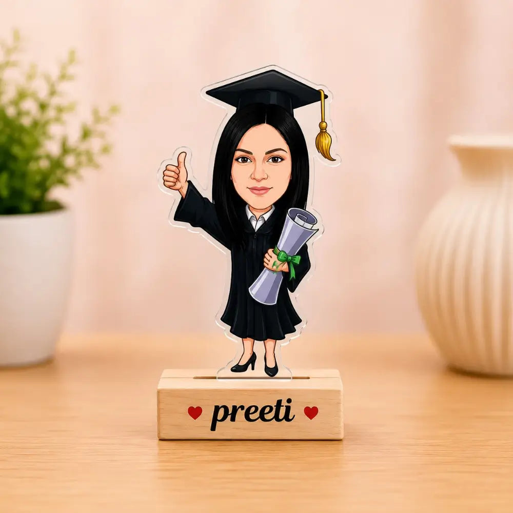 Customized Graduation Girl Caricature