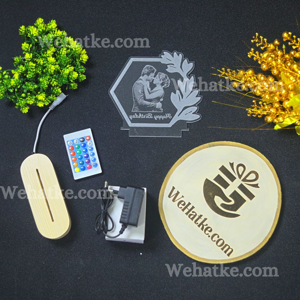 Personalized Leaf 3D illusion Lamp Gift - 3