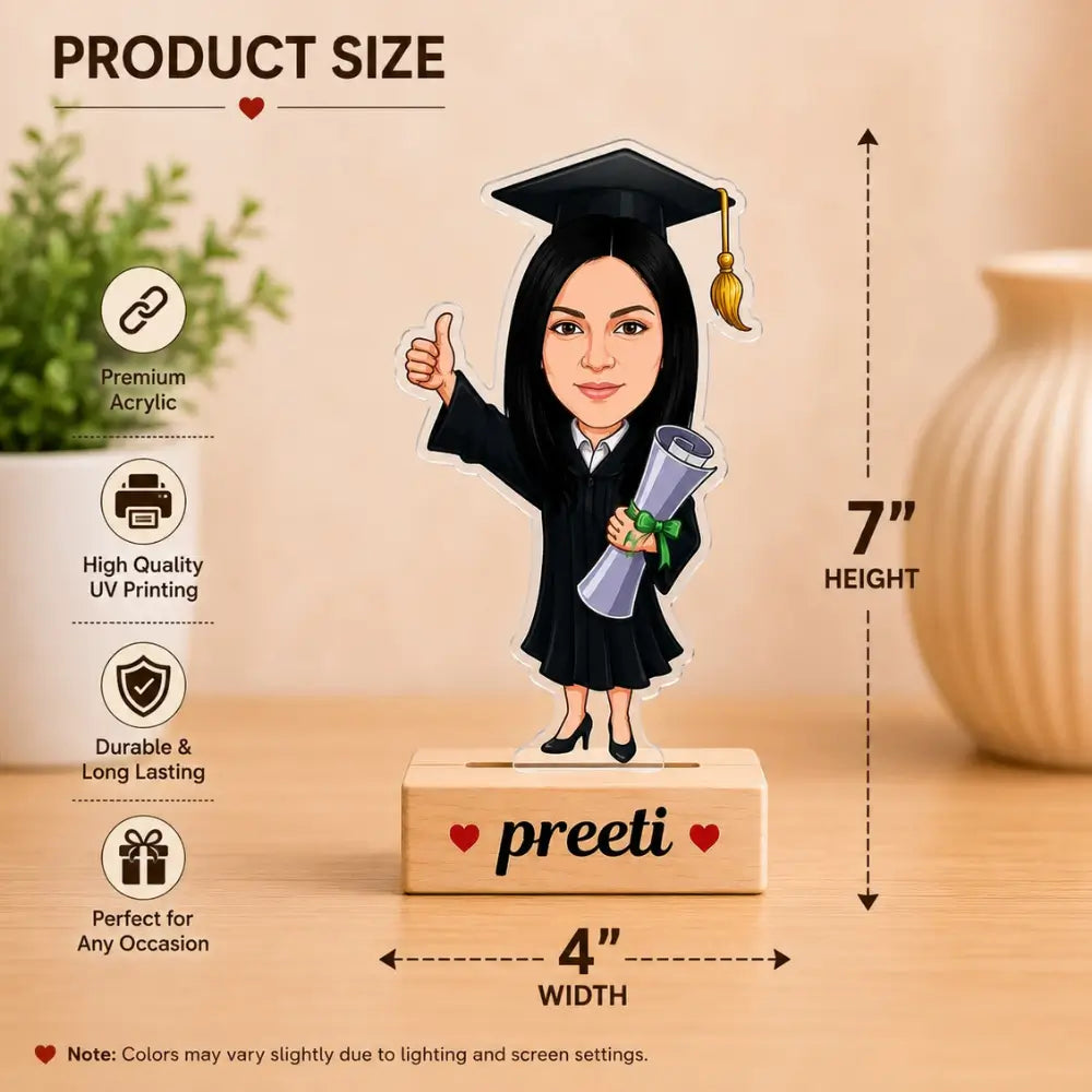 Customized Graduation Girl Caricature
