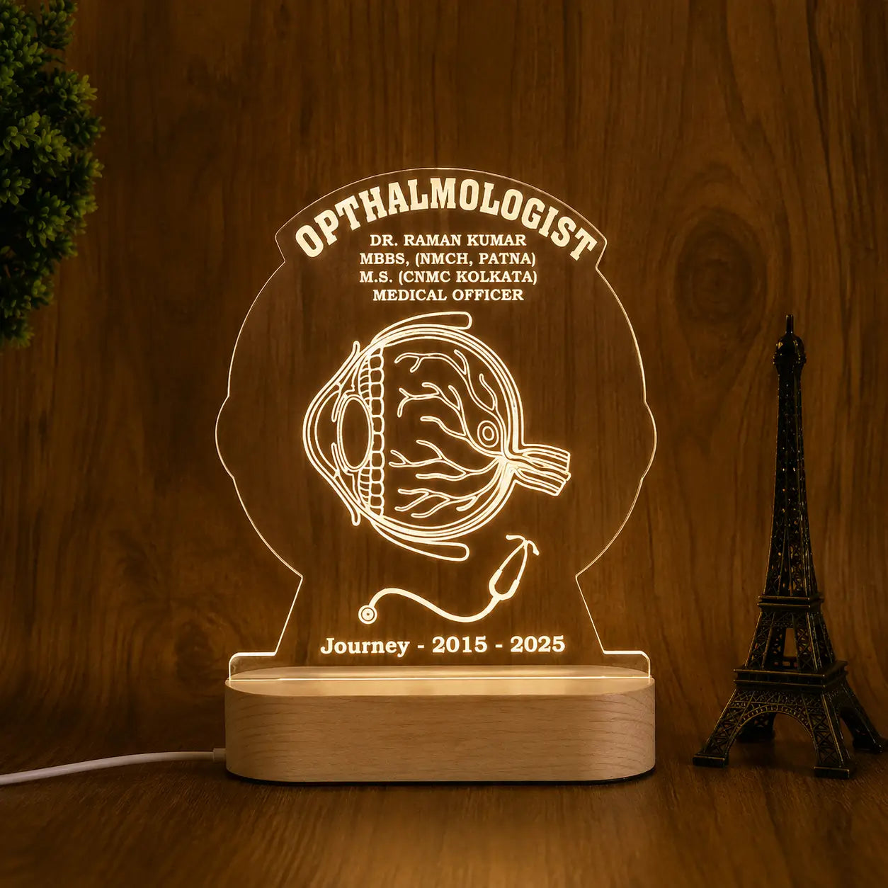 Customized 3D illusion Lamp For Ophthalmologist (Eye Doctor)