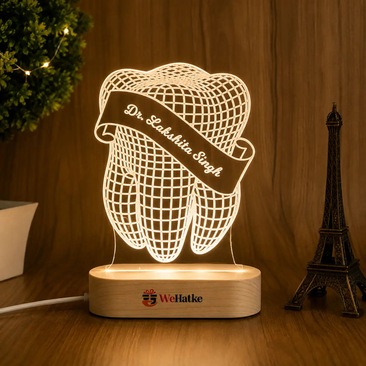 Customized Dentist teeth frame with name