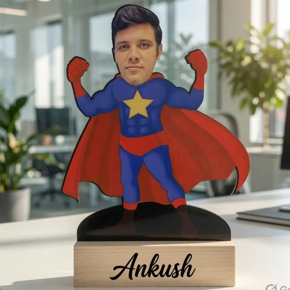 Custom Superman Photo Caricature Standee |