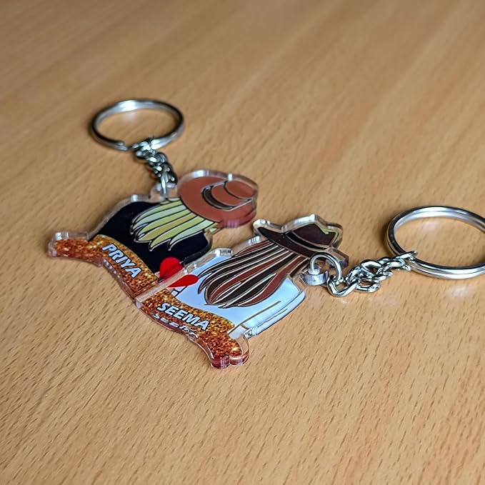 Best Friend Keychain Combo With Name - 4