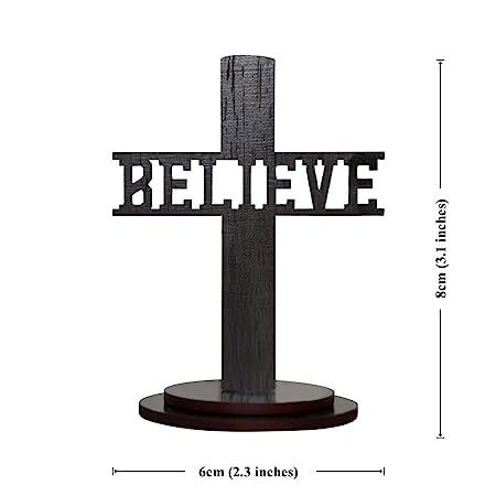 Car Dashboard Jesus Cross I Believe - 3