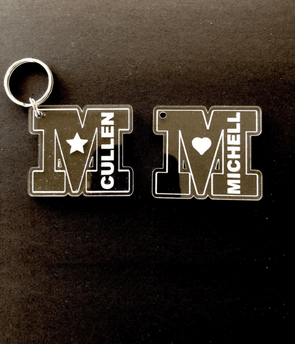Customized Acrylic name keychain - 2