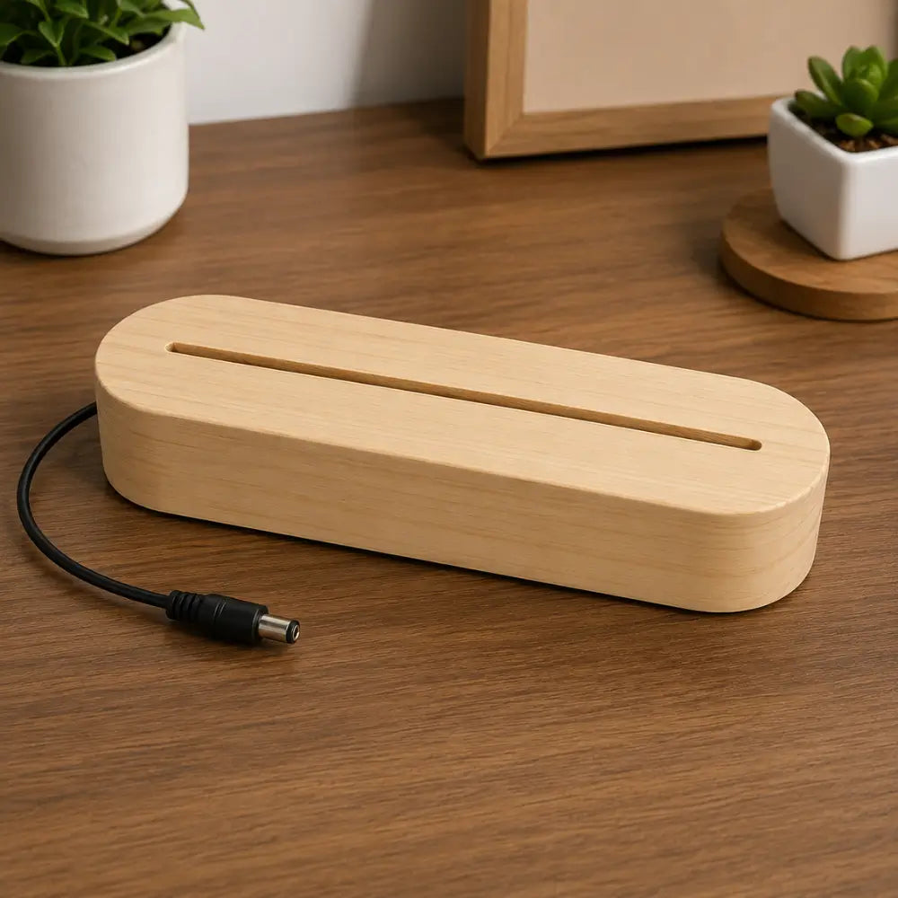 Premium Wooden LED Lamp Base