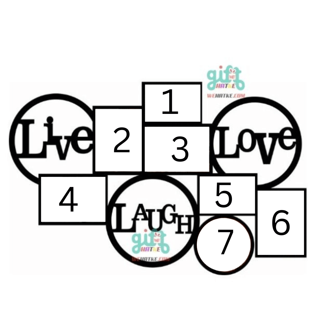 Customized Live Love Laugh Wall Hanging photos Frame - 2