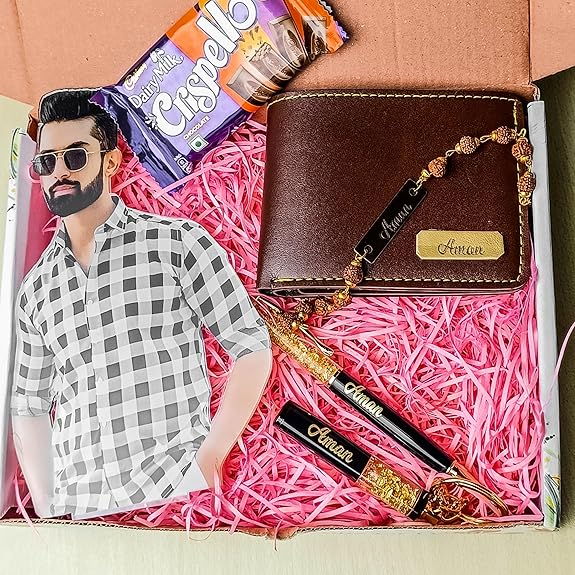 Personalized Rakhi Gift Set For Brother - 4