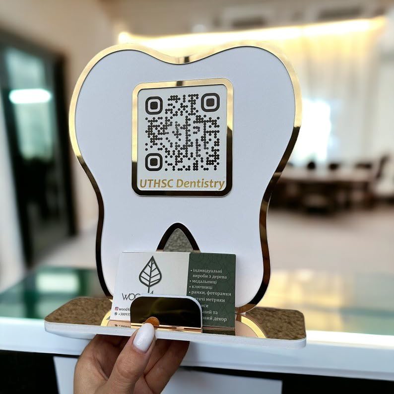 Personalized Dentist Teeth with QR code - 3