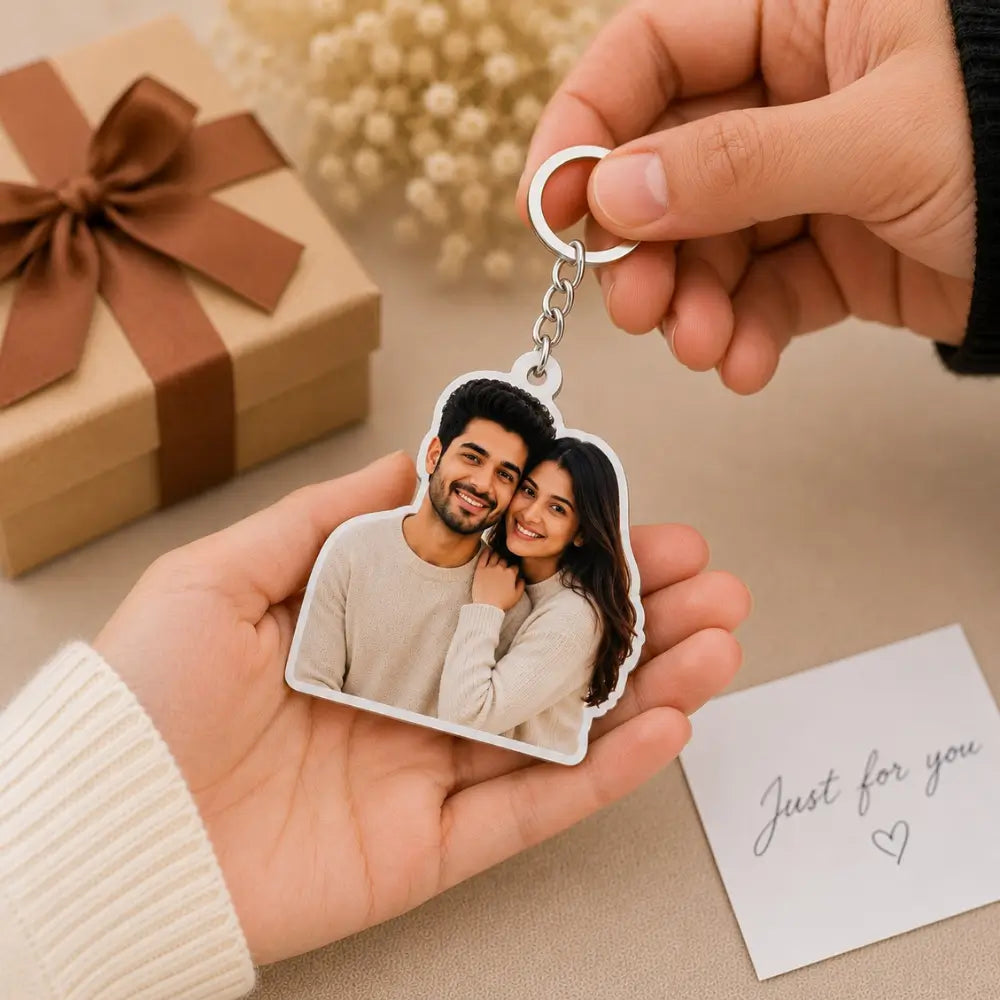 Customized photo cutout keychain