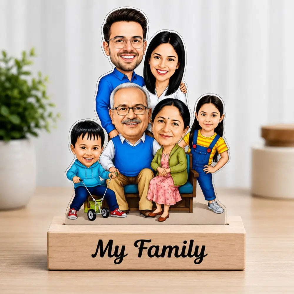 Customized Family Caricature For 6 Persons