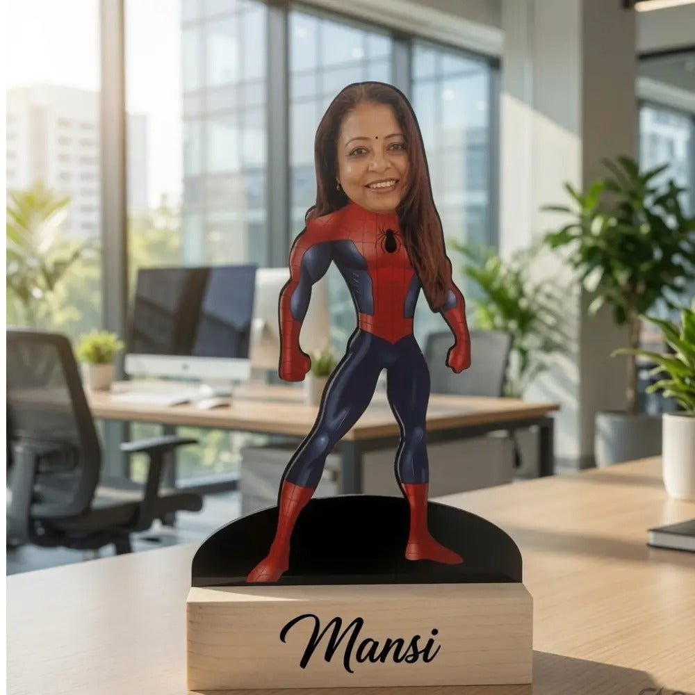 Personalized Spider-Women Caricature Standee |