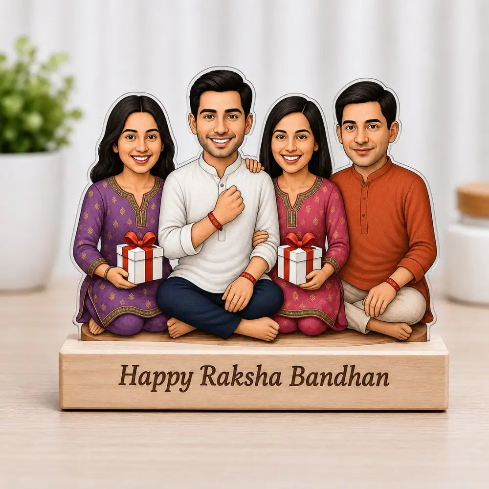 Raksha Bandhan Caricature Standee for Siblings