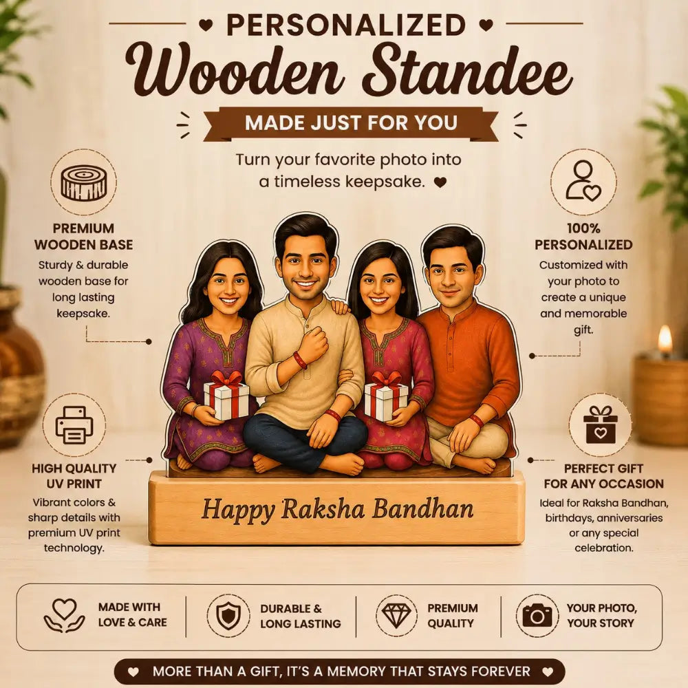 Raksha Bandhan Caricature Standee for Siblings