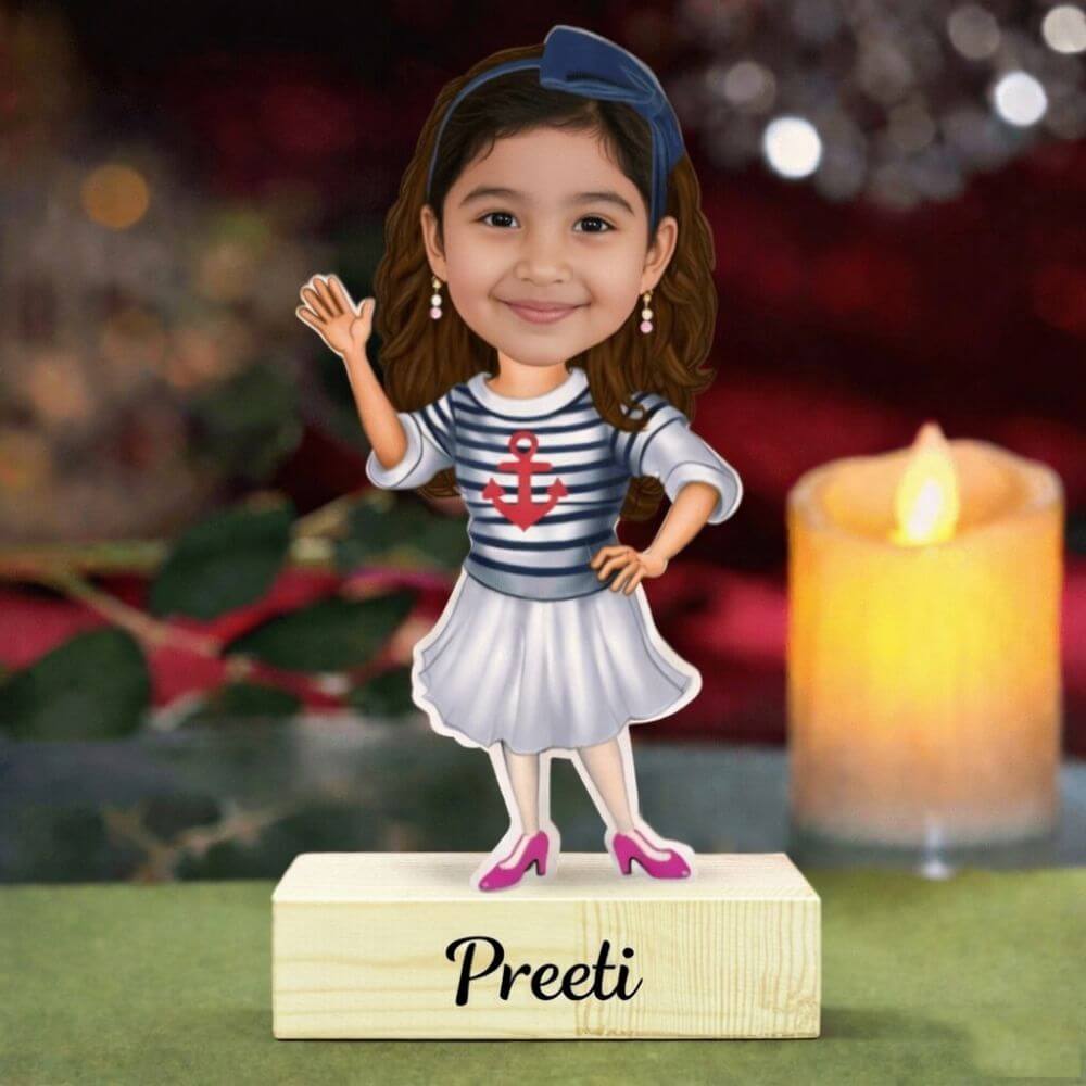 Customized Cute girl Caricature - 3