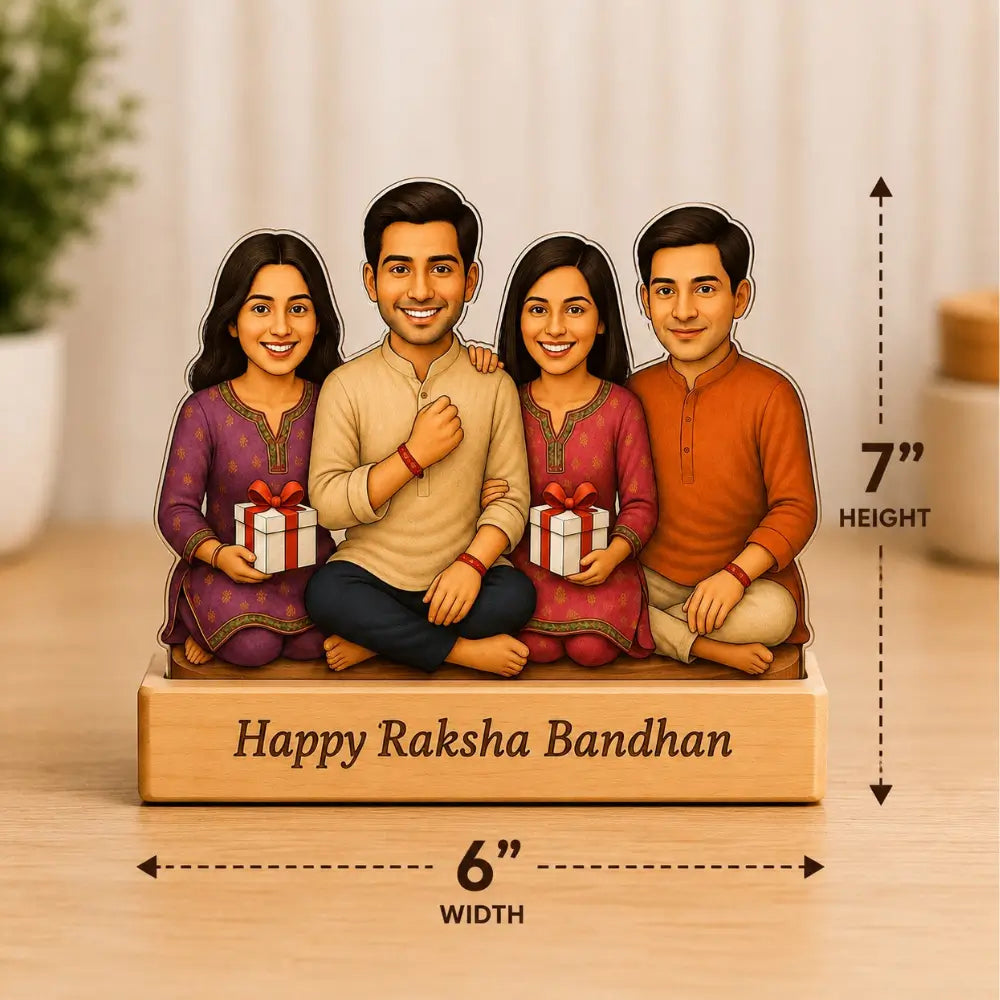 Raksha Bandhan Caricature Standee for Siblings