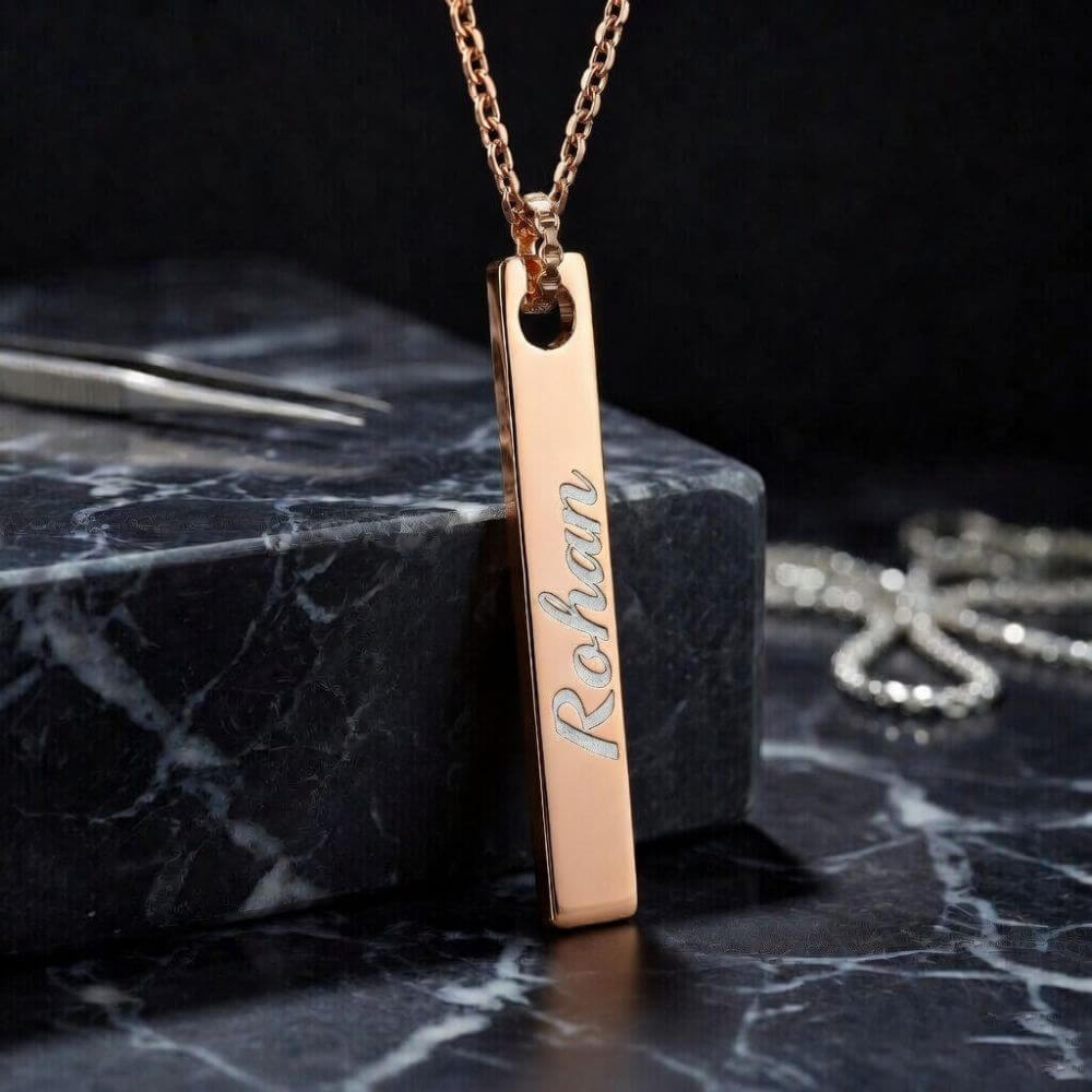 Personalized Name Engrave Metal Necklace - 4