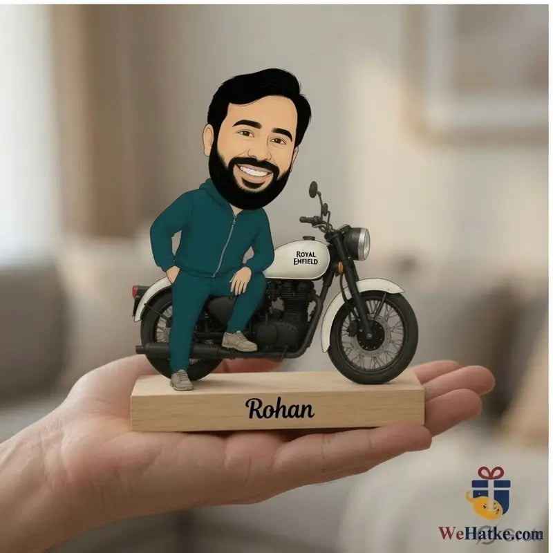 Customized Royal Enfield Bullet Caricature