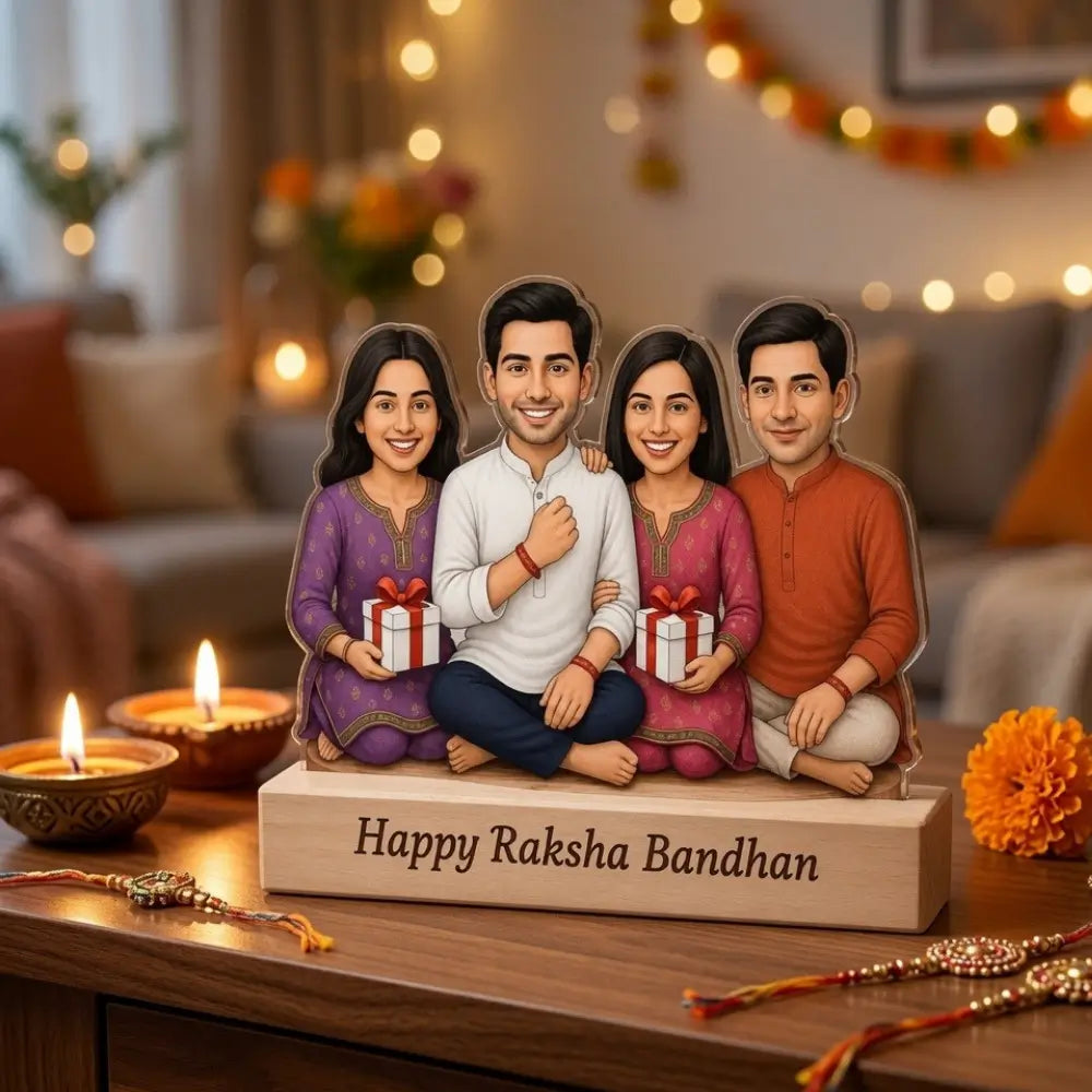 Raksha Bandhan Caricature Standee for Siblings