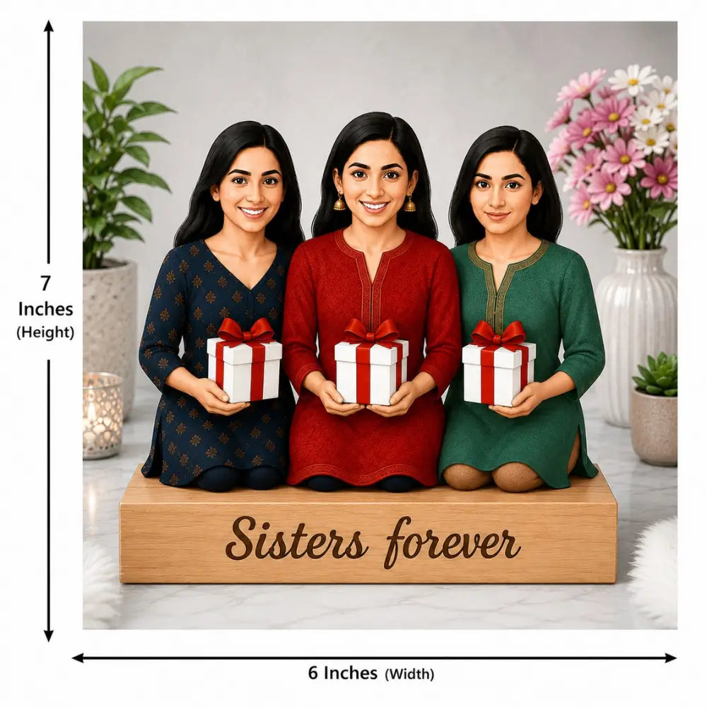 Personalized Sisters Forever Caricature