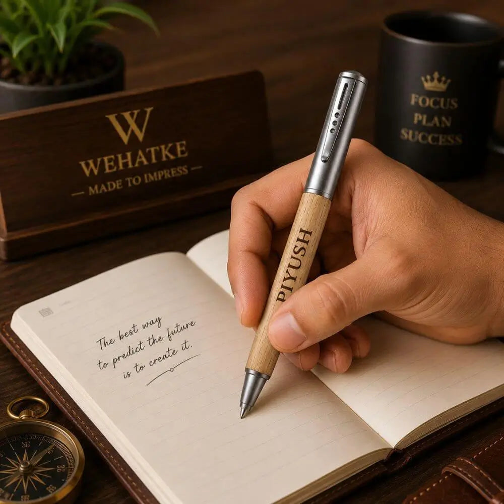 Personalized Wooden Ball Pen with Name Engraving