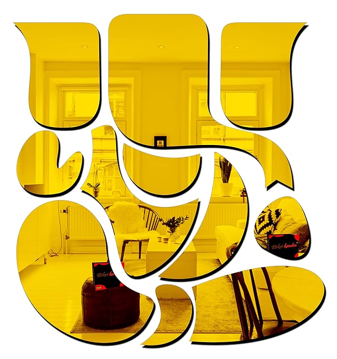 Ganesha Golden Acrylic Mirror Stickers for Wall