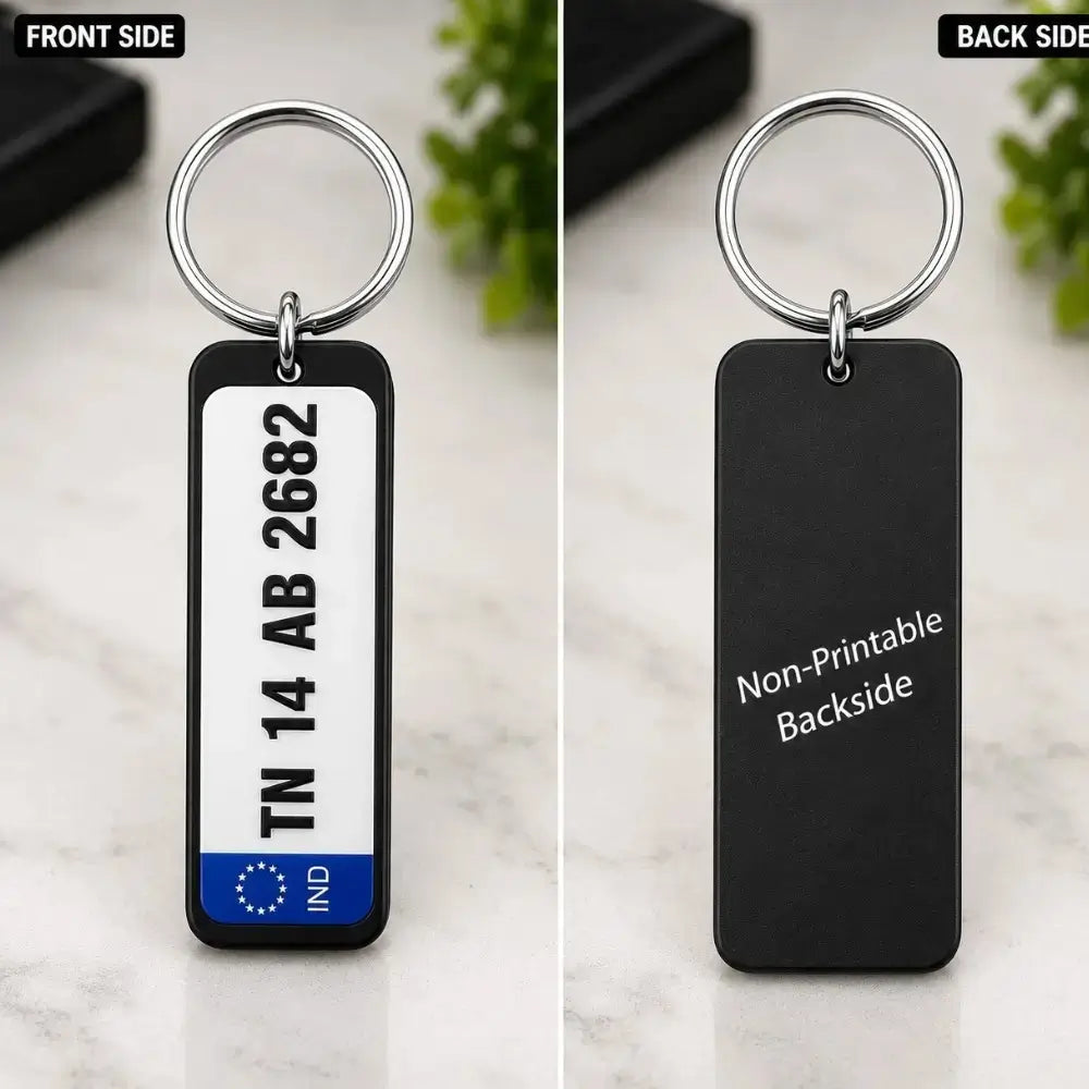 Customized Sublimation Bike & Car Number Plate Keychain