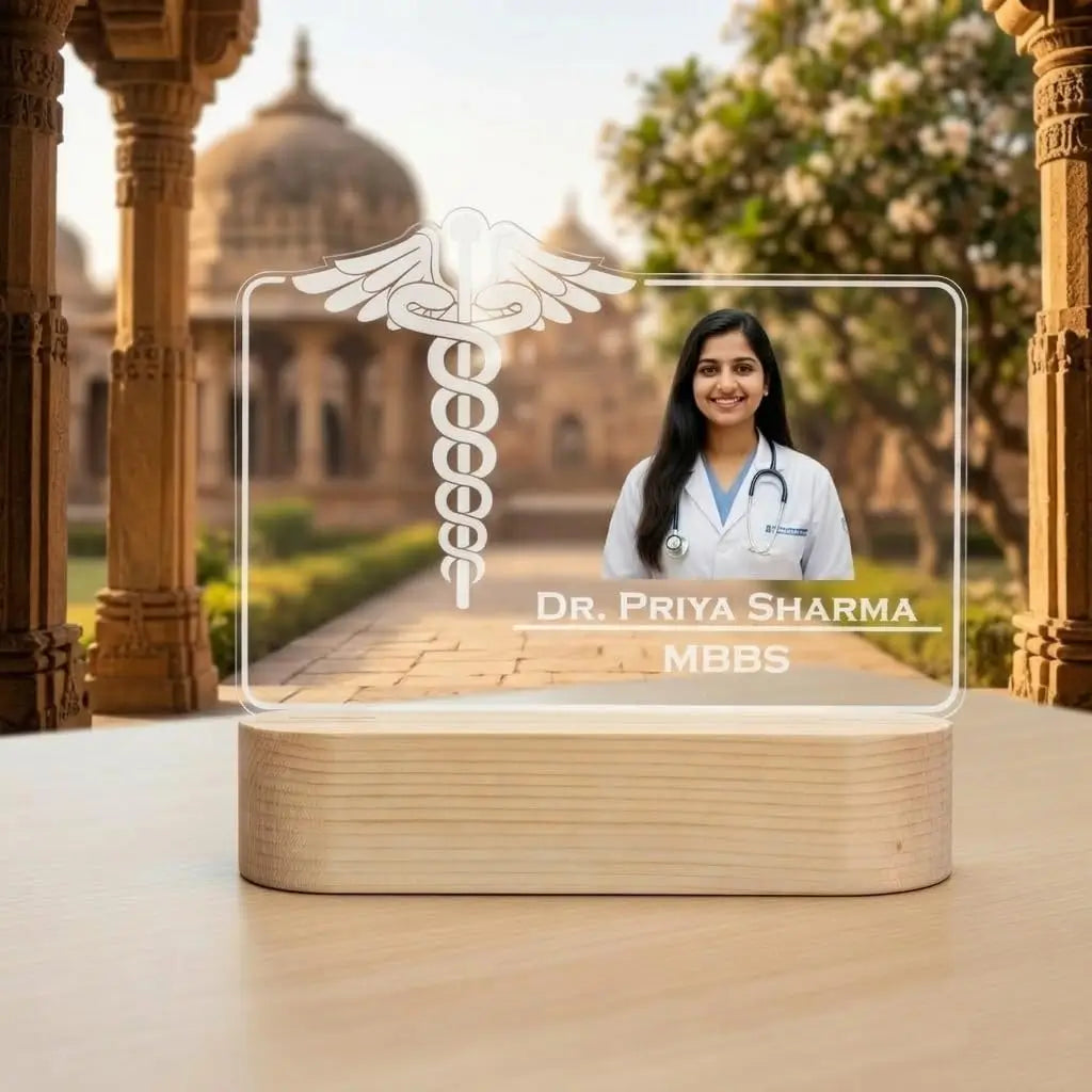 Customized 3D illusion lamp for Doctor With Name & Photo