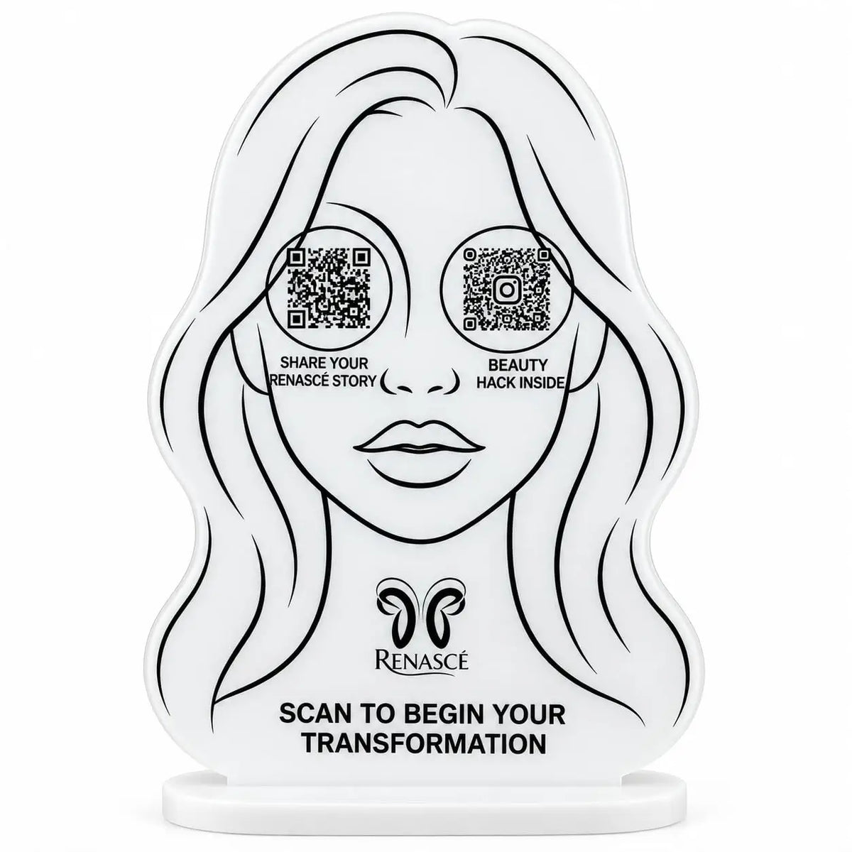 Custom Beauty Salon QR Code Display Stand |