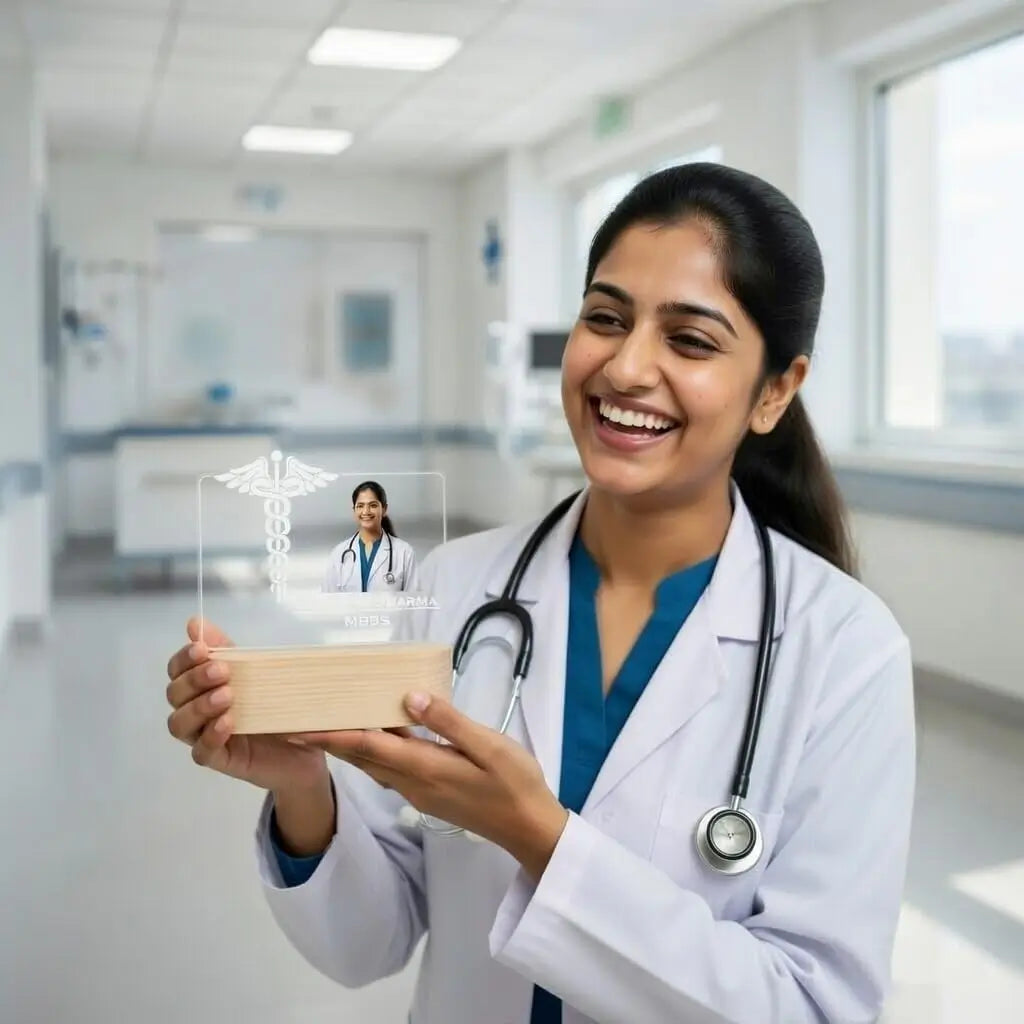 Customized 3D illusion lamp for Doctor With Name & Photo