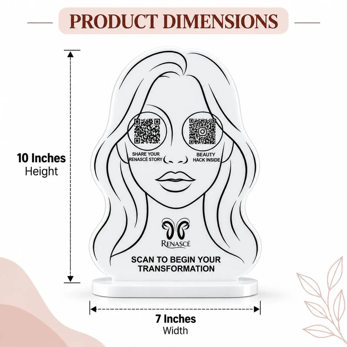 Custom Beauty Salon QR Code Display Stand |