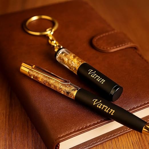Personalized Gift Set with Diary, Pen, Keychain & Name Bracelet