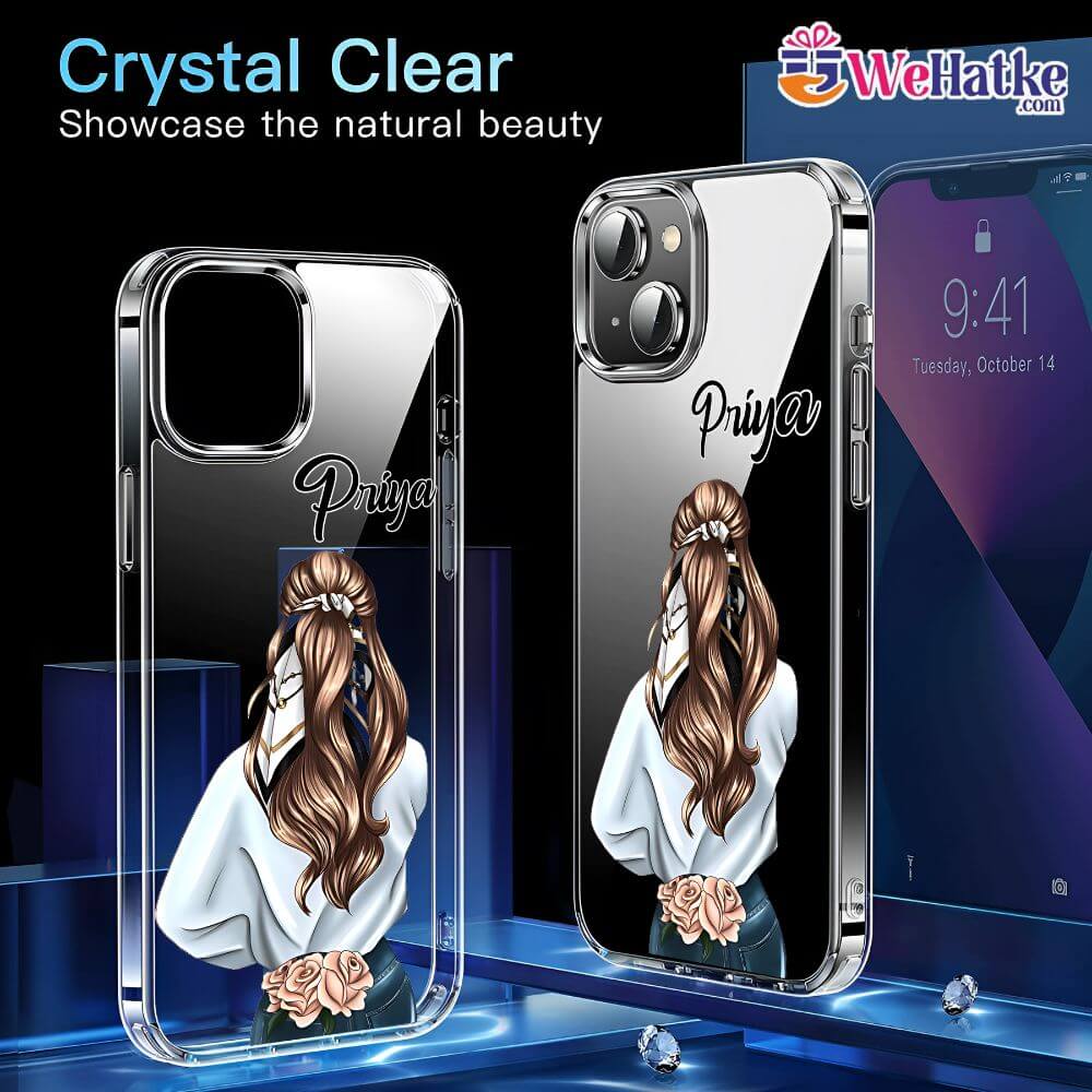 Customized Back Case For Cute Girl With blond Hair - 4