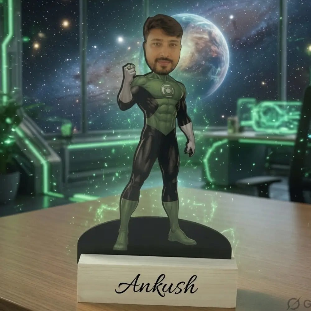 Green Lantern Personalized Caricature Gift |