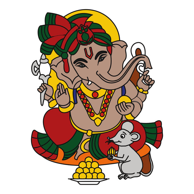 Ganpati Pre-Marked Cutout - 2