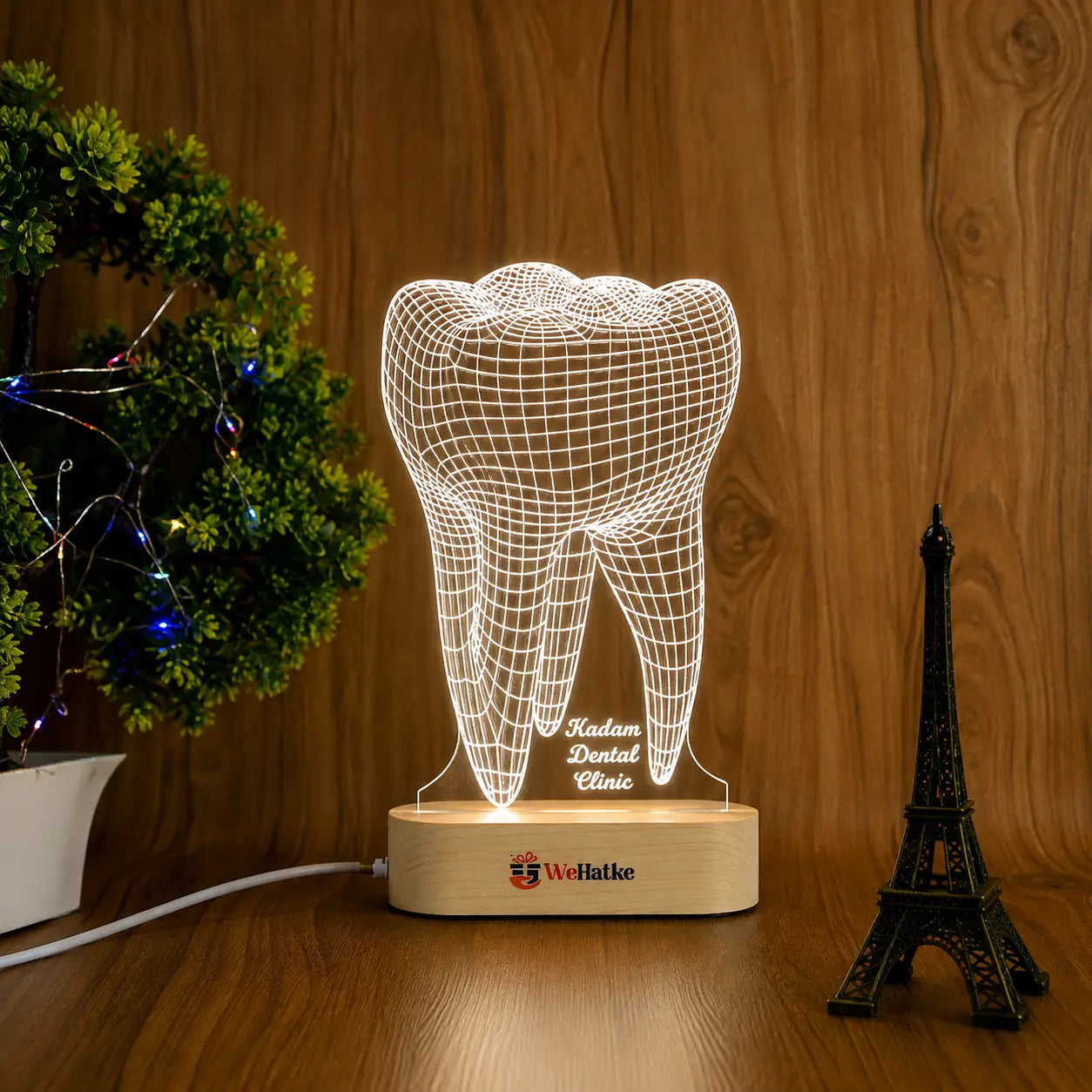 Customized teeth LED lamp with your name