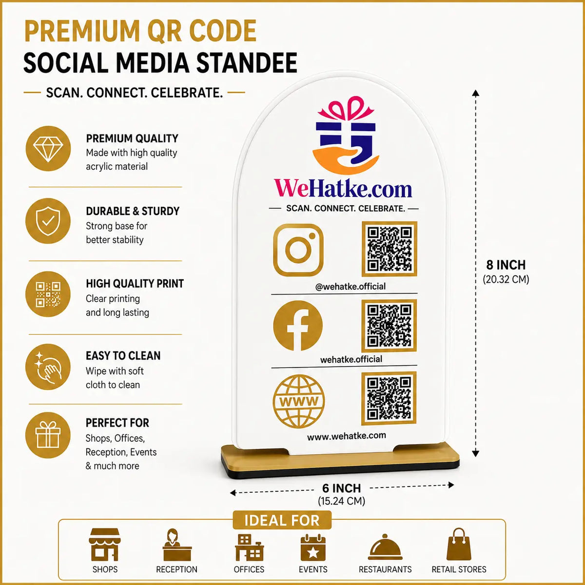 Custom Branding QR Code Stand for Business