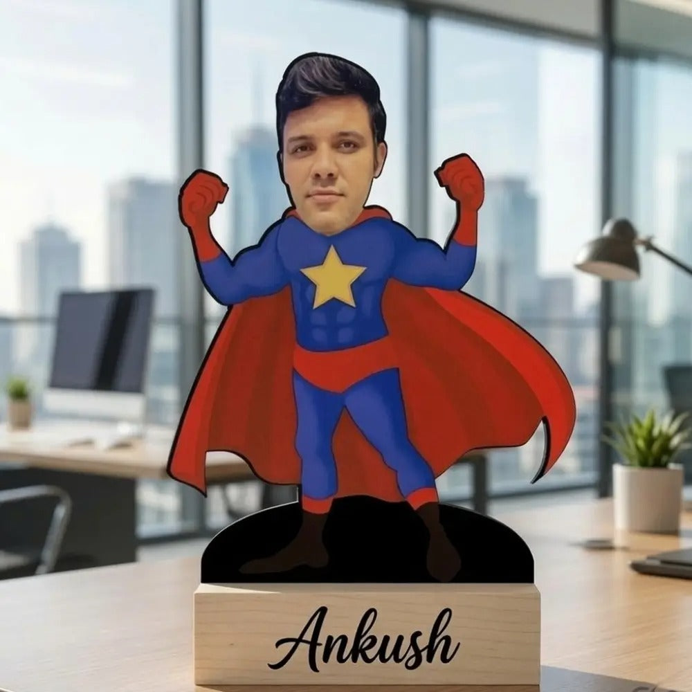 Custom Superman Photo Caricature Standee |