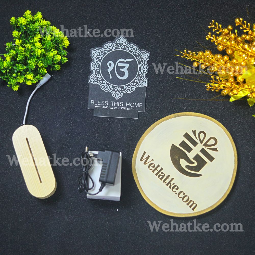 Ik Onkar Waheguru 3D Illusion lamp - 2