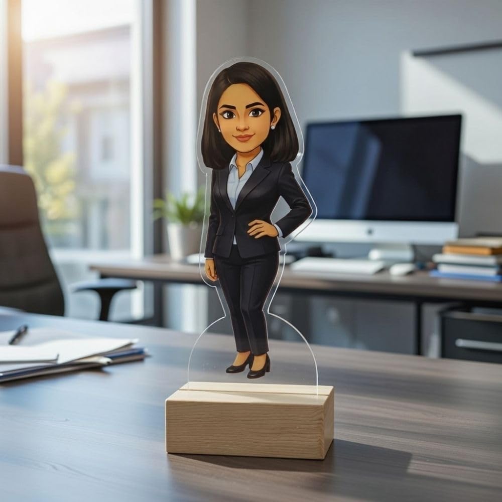Caricature Acrylic Standee for Women
