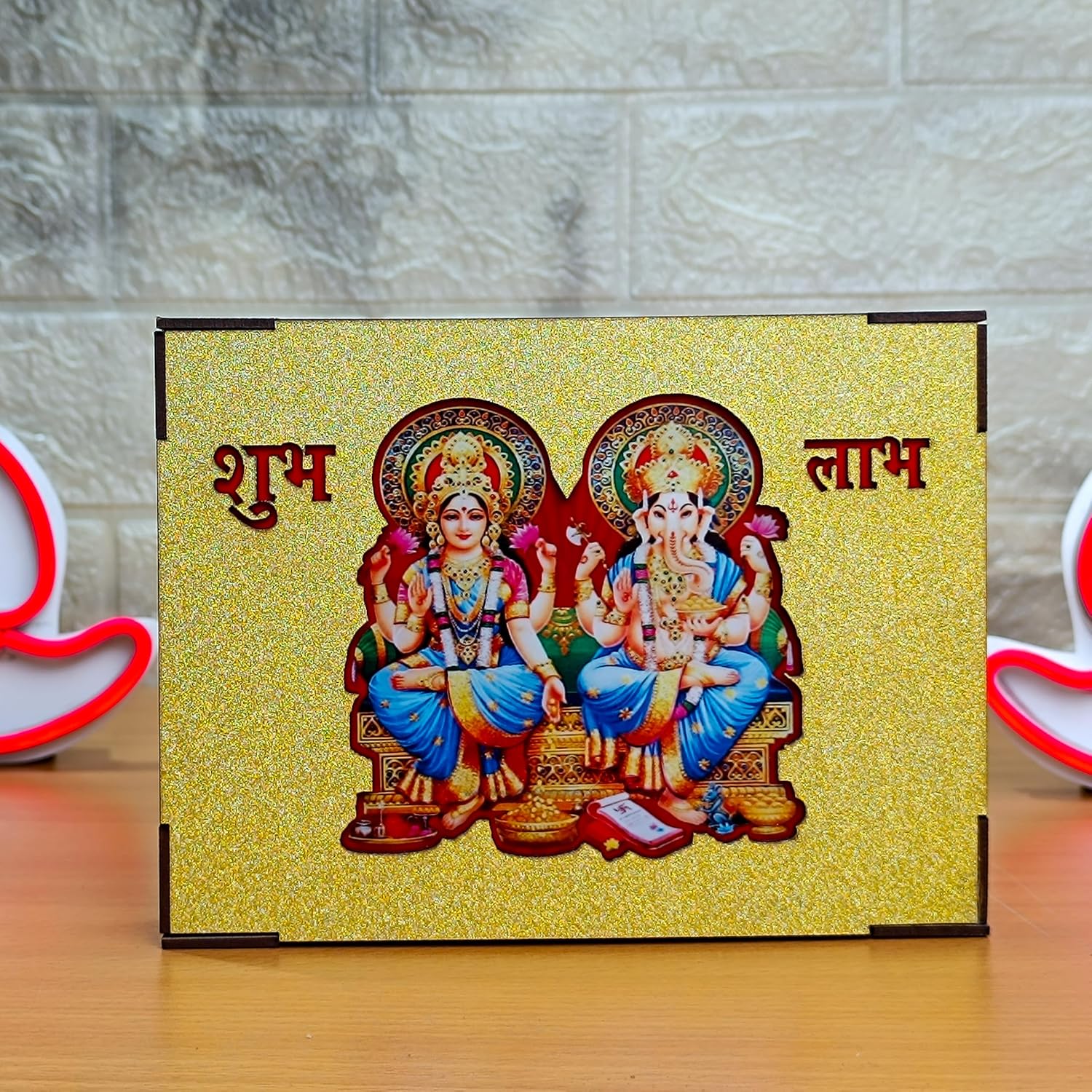 Laxmi Ganesh Lamp Box With Battery - 8