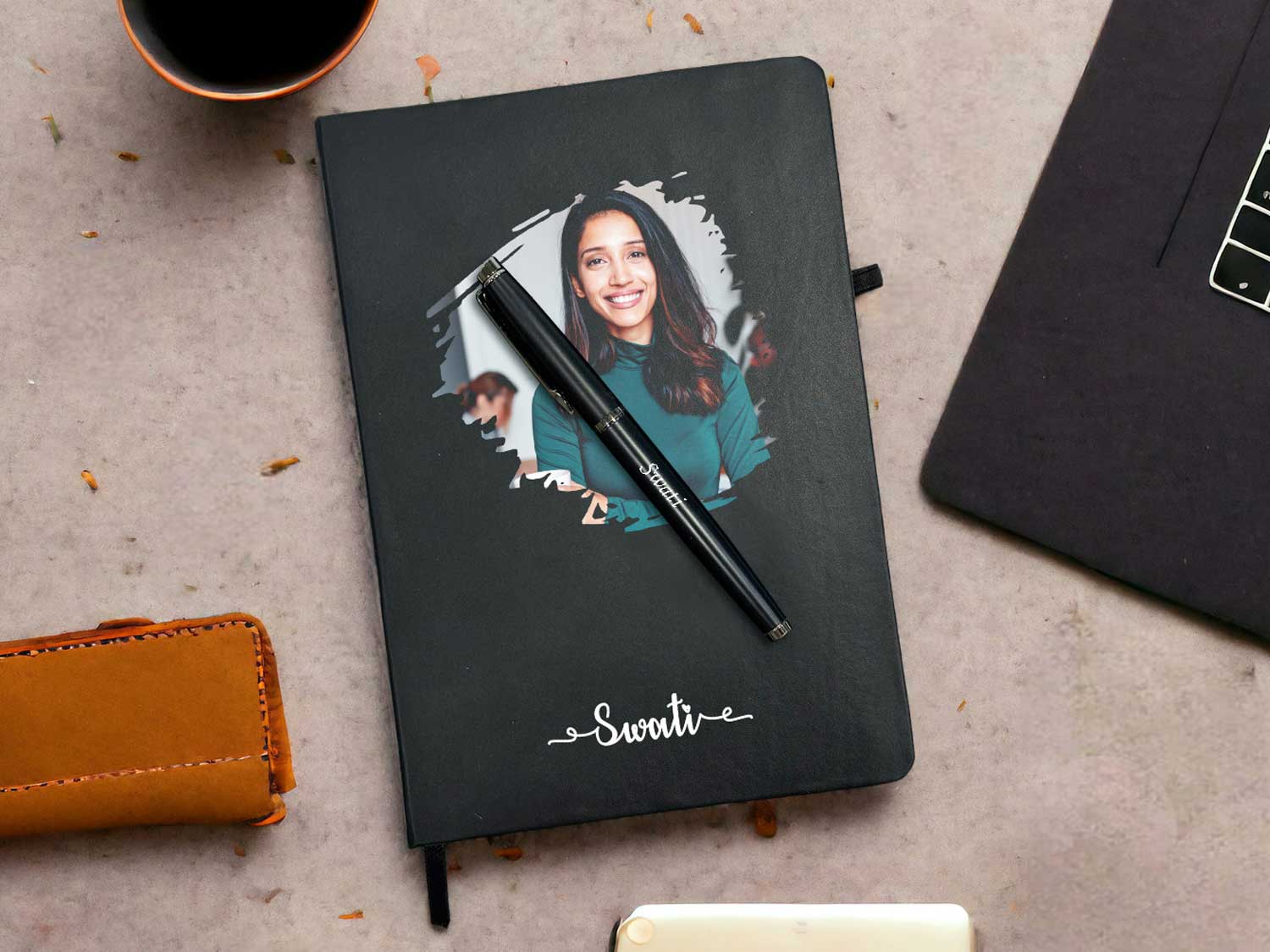 Photo Dairy & Name Pen For Her - 3