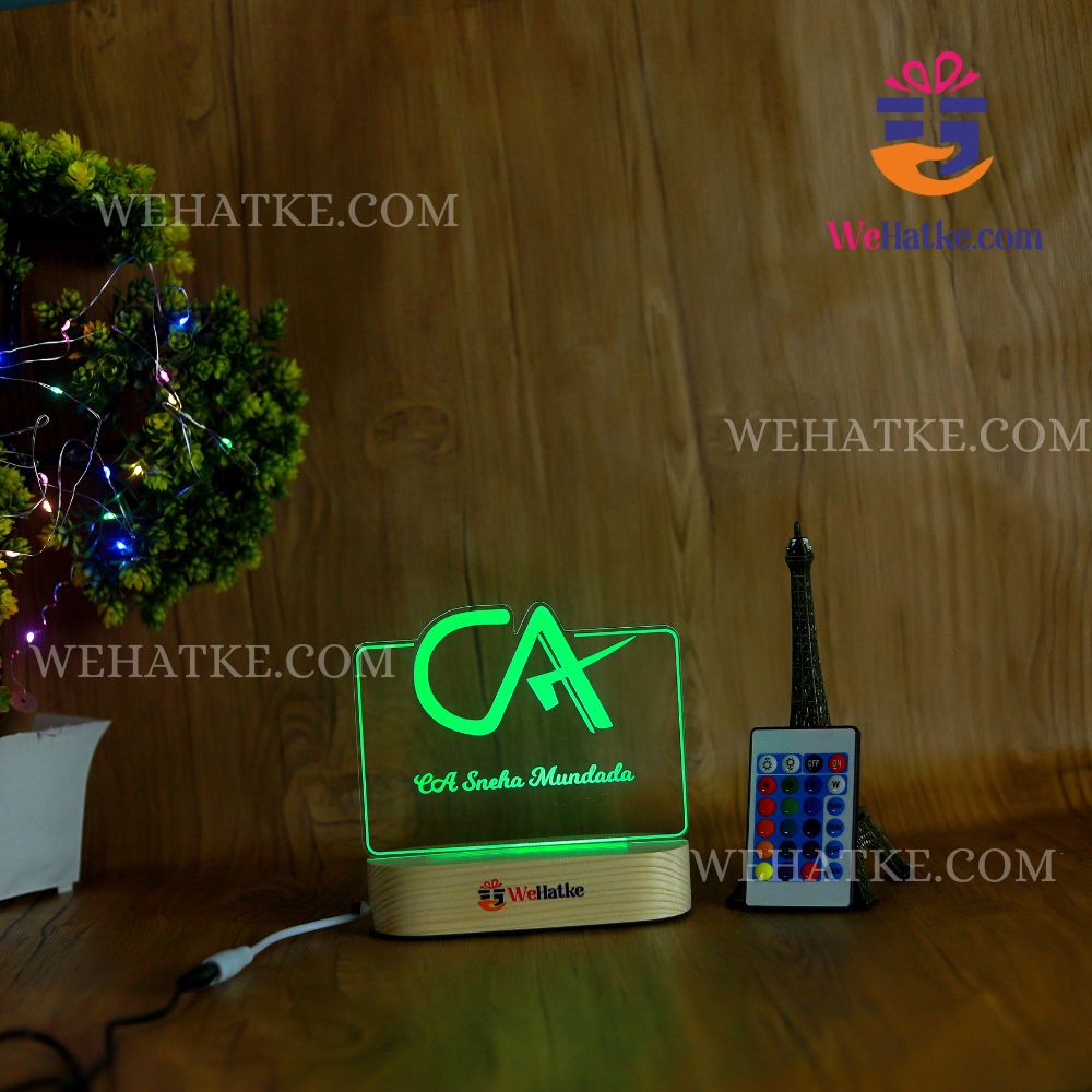 Customized 3D illusion lamp for Charted accountant ( CA )