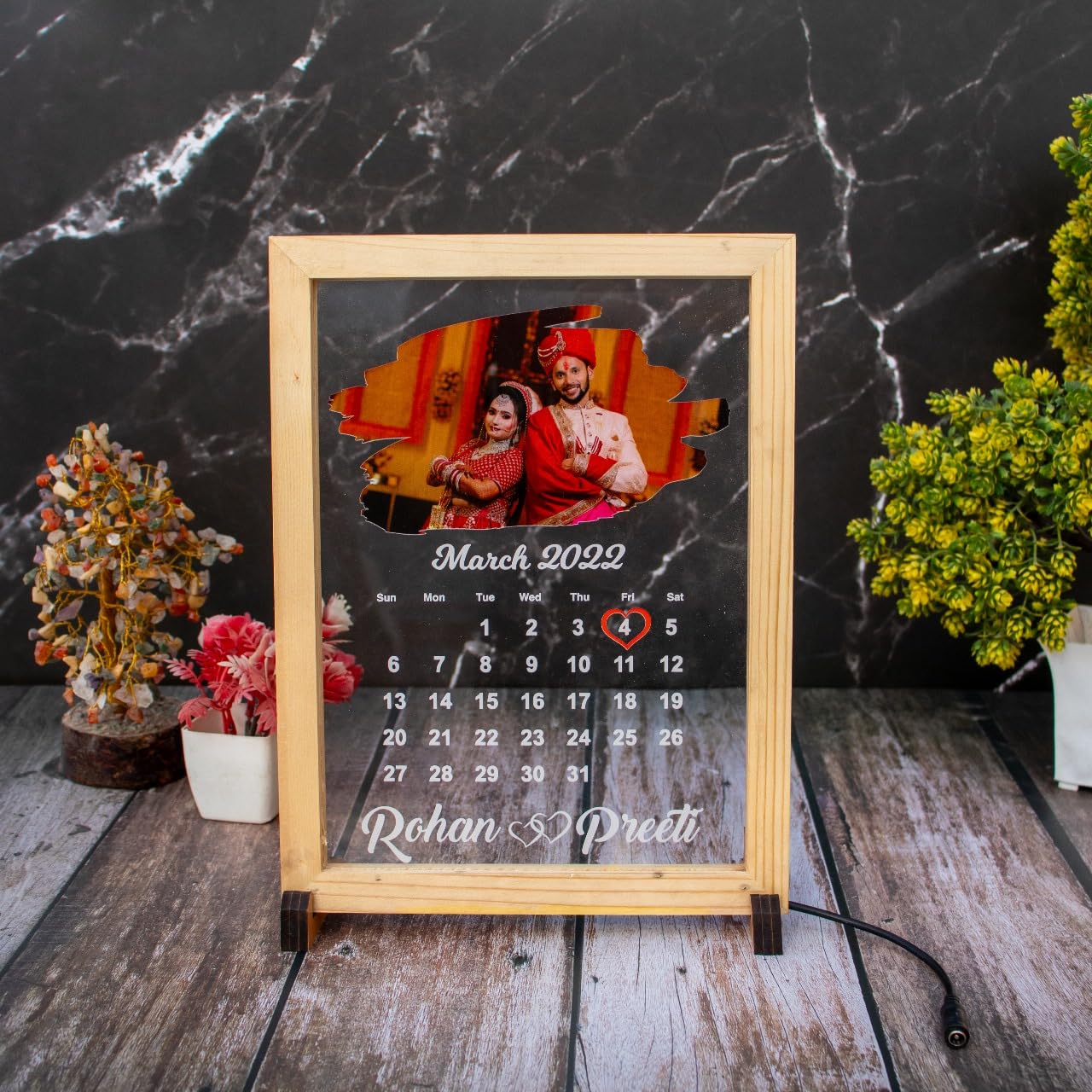 UV Printed Calendar Photo Frame for couple - 3